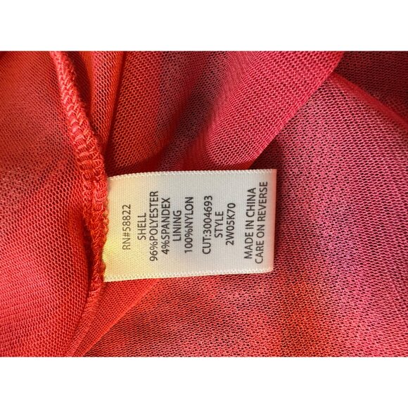 Max Studio Stretch Net Flutter Sleeve Floral Size 1X NWT $78  Lined Pullover Blo - Picture 5 of 9